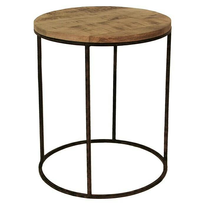 BAUHAUS Holztisch Rund Ø X H: 40 X 53 Cm, Material Tischplatte: Mangoholz 1 BAUHAUS Holztisch Rund Ø X H: 40 X 53 Cm, Material Tischplatte: Mangoholz