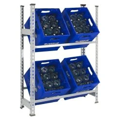 BAUHAUS Simonrack Simonbottle Metall-Getränkekistenregal Bottleclick L X B X H: 30 X 80 X 100 Cm, Traglast: 100 Kg/Boden, Anzahl Böden: 3, Silber