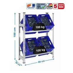 BAUHAUS Simonrack Simonbottle Metall-Getränkekistenregal Bottleclick L X B X H: 30 X 80 X 100 Cm, Traglast: 100 Kg/Boden, Anzahl Böden: 3, Silber -BAUHAUS Shop 12 1052