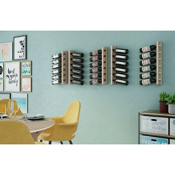 BAUHAUS Astigarraga Weinregal L X B X H: 60,5 X 7,5 X 9,5 Cm, Anzahl Flaschen: 6 4 BAUHAUS Astigarraga Weinregal L X B X H: 60,5 X 7,5 X 9,5 Cm, Anzahl Flaschen: 6 – Bild 4