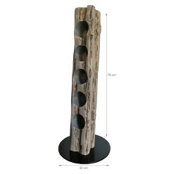 BAUHAUS Wood & Wishes Weinregal Premium Höhe: 78 Cm, Anzahl Flaschen: 5 Stk., Holz, Silbergrau -BAUHAUS Shop 12 1075