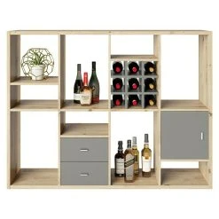 BAUHAUS Phönix Fortuna Raumteiler L X B X H: 34 X 112,5 X 146,6 Cm, Eiche, Anzahl Fächer: 12, Anzahl Schubladen: 2 Stk.