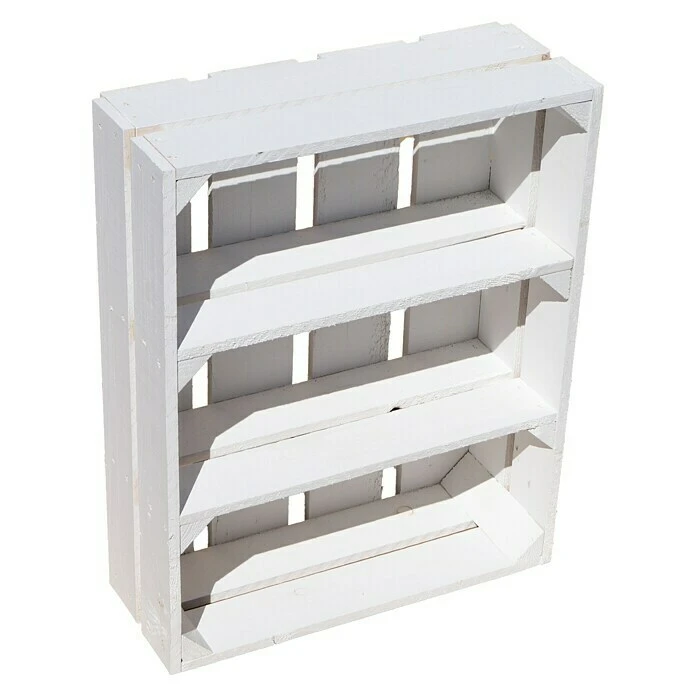 BAUHAUS Holzkiste Wilma B X H: 16 X 40 Cm, Holz, Weiß 1 BAUHAUS Holzkiste Wilma B X H: 16 X 40 Cm, Holz, Weiß