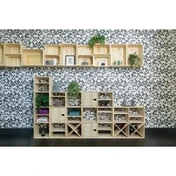 BAUHAUS Astigarraga Dinamic Weinregal L X B X H: 33 X 32,5 X 32,5 Cm, Holz -BAUHAUS Shop 12 1197