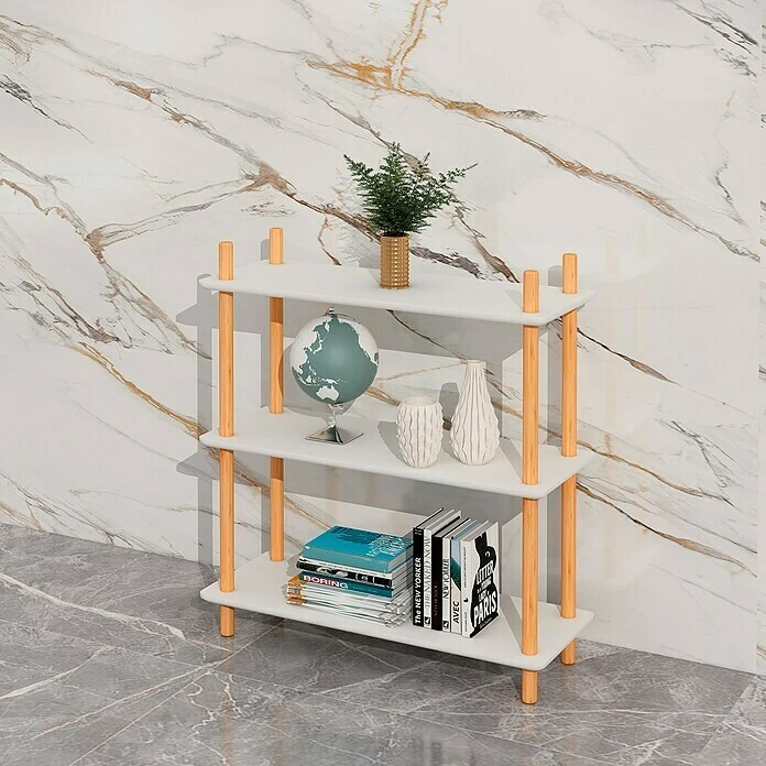 BAUHAUS Scan Trend Regal L X B X H: 26 X 76 X 77,5 Cm, Weiß 2 BAUHAUS Scan Trend Regal L X B X H: 26 X 76 X 77,5 Cm, Weiß – Bild 2