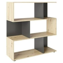 BAUHAUS Phönix Regal Shelfy L X B X H: 35,6 X 103 X 110 Cm, Eiche/Grau
