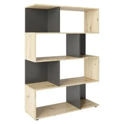 BAUHAUS Phönix Regal Shelfy L X B X H: 35,6 X 103 X 146 Cm, Eiche/Grau