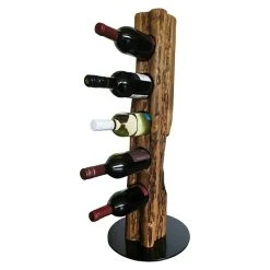 BAUHAUS Wood & Wishes Weinregal Premium Höhe: 78 Cm, Anzahl Flaschen: 5 Stk., Holz, Nussbaum