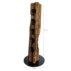 BAUHAUS Wood & Wishes Weinregal Premium Höhe: 78 Cm, Anzahl Flaschen: 5 Stk., Holz, Nussbaum -BAUHAUS Shop 12 1429