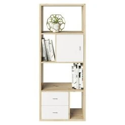 BAUHAUS Phönix Fortuna Raumteiler L X B X H: 34 X 58 X 146,6 Cm, Eiche, Anzahl Fächer: 6, Anzahl Schubladen: 2 Stk.