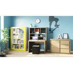 BAUHAUS Phönix Regal Frame L X B X H: 31,5 X 108,8 X 158,8 Cm, Weiß/Gelb, Traglast: 5 Kg/Boden -BAUHAUS Shop 12 1512