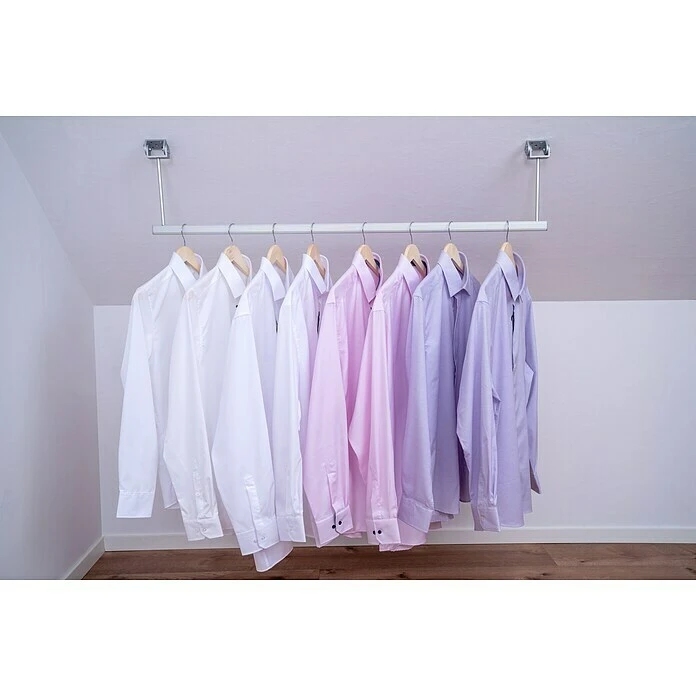 BAUHAUS Room Plaza Easy Doing Kleiderstange Passend Für: Room Plaza Easy Doing Schiebetür-Bau-Sets, Länge: 1.000 Mm, Fest 3 BAUHAUS Room Plaza Easy Doing Kleiderstange Passend Für: Room Plaza Easy Doing Schiebetür-Bau-Sets, Länge: 1.000 Mm, Fest – Bild 3