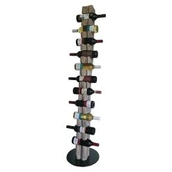 BAUHAUS Wood & Wishes Weinregal Premium Seitlich Höhe: 158 Cm, Anzahl Flaschen: 11 Stk., Holz, Silbergrau