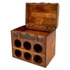 BAUHAUS Flaschenregal Weintruhe Antik L X B X H: 37,5 X 25,5 X 35 Cm, Holz, Anzahl Flaschen: 6 Stk.