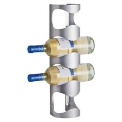 BAUHAUS Zeller Present Weinregal L X B X H: 11,5 X 9,8 X 45 Cm, Anzahl Flaschen: 4 Stk., Edelstahl