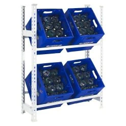 BAUHAUS Simonrack Simonbottle Metall-Getränkekistenregal Bottleclick L X B X H: 30 X 80 X 100 Cm, Traglast: 100 Kg/Boden, Anzahl Böden: 3, Weiß