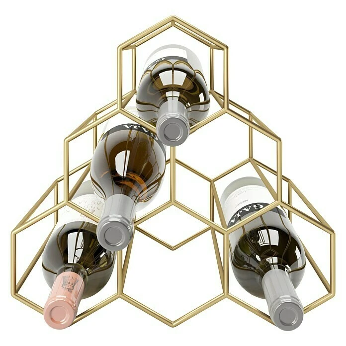 BAUHAUS Phönix Playboy Weinregal Gloria L X B X H: 22 X 29 X 27 Cm, Gold 2 BAUHAUS Phönix Playboy Weinregal Gloria L X B X H: 22 X 29 X 27 Cm, Gold – Bild 2