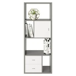 BAUHAUS Phönix Fortuna Raumteiler L X B X H: 34 X 58 X 146,6 Cm, Grau, Anzahl Fächer: 6, Anzahl Schubladen: 2 Stk.