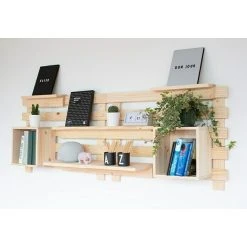 BAUHAUS Astigarraga Tetris Wandregal L X B X H: 40 X 12 X 9,5 Cm, Kiefernholz -BAUHAUS Shop 12 1861