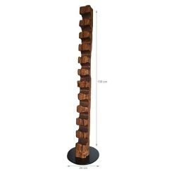 BAUHAUS Wood & Wishes Weinregal Premium Seitlich Höhe: 158 Cm, Anzahl Flaschen: 11 Stk., Holz, Palisander -BAUHAUS Shop 12 1869