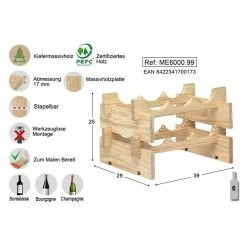 BAUHAUS Astigarraga Weinregal L X B X H: 29 X 39 X 25 Cm, Anzahl Flaschen: 6 Stk. 7 BAUHAUS Astigarraga Weinregal L X B X H: 29 X 39 X 25 Cm, Anzahl Flaschen: 6 Stk. -BAUHAUS Shop 12 1953