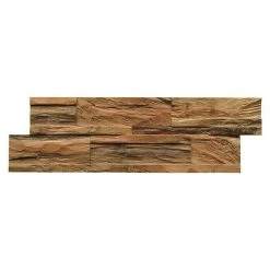 BAUHAUS Indo Holzpaneel 3D Wall Diamondwood Nature Teak, 555 X 180 X 10 Mm, 10 Paneele