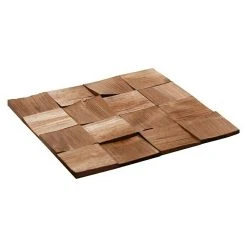 BAUHAUS Holzpaneel Quadro IV Kiefer, Quadrate, 380 X 380 Mm, Stärke: 6 Mm - 14 Mm, 4 Paneele