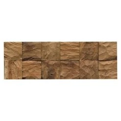 BAUHAUS Indo Holzpaneel 3D Wall Diamondwood Cube Nature Teak, 552 X 184 X 10 Mm, 10 Paneele