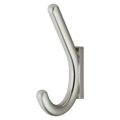 BAUHAUS Mantelhaken Ausstattung: 1 Haken, Lochabstand: 32 Mm, Vernickelt Matt, Rund