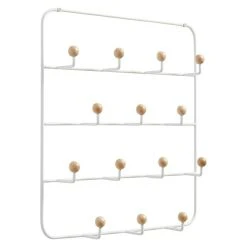 BAUHAUS Umbra Garderobenhaken Estique L X B X H: 8,9 X 36,2 X 60,3 Cm, Anzahl Haken: 14 Stk., Weiß