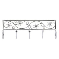 BAUHAUS Siro Garderobenleiste 2165-260ZN1JE 7 L X B X H: 260 X 90 X 50 Mm, Anzahl Haken: 5 Stk., Silber