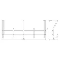 BAUHAUS Siro Türgarderobe 2257 Edelstahl L X H: 340 X 151 Mm, Anzahl Haken: 5 Stk. -BAUHAUS Shop 12 2146