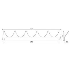 BAUHAUS Siro Hakenleiste 2077 L X H: 321 X 54 Mm, Anzahl Haken: 6 Stk. -BAUHAUS Shop 12 2164