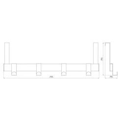 BAUHAUS Garderobenleiste L X B X H: 404 X 51 X 138 Mm, Anzahl Haken: 4 -BAUHAUS Shop 12 2182