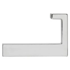 BAUHAUS Siro Garderobenhaken L X B X H: 15 X 61 X 40 Mm, Anzahl Haken: 1 Stk., Silber -BAUHAUS Shop 12 2204