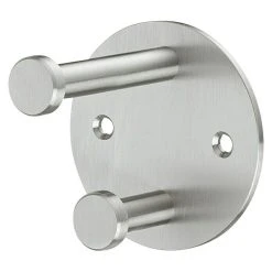 BAUHAUS Häfele Garderobenhaken L X B X H: 84 X 80 X 12 Mm, Anzahl Haken: 2 Stk., Matt Gebürstet, Mit 2 Bohrlöchern