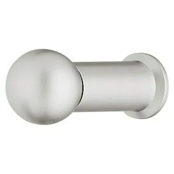 BAUHAUS Garderobenhaken Ø X L: 12 X 43 Mm, Messing, Vernickelt, Matt