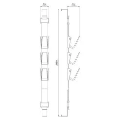 BAUHAUS Siro Wand- & Türgarderobenleiste H206/A3ZN1V1B L X B X H: 25 X 2.080 X 37 Mm, Anzahl Haken: 3 Stk., Schwarz 10 BAUHAUS Siro Wand- & Türgarderobenleiste H206/A3ZN1V1B L X B X H: 25 X 2.080 X 37 Mm, Anzahl Haken: 3 Stk., Schwarz -BAUHAUS Shop 12 2264