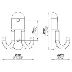 BAUHAUS Siro Garderobenhaken 1786/PB 21 L X B X H: 56 X 60 X 23 Mm, Anzahl Haken: 1 Stk. -BAUHAUS Shop 12 2286