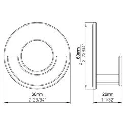 BAUHAUS Siro Garderobenhaken 2332/ZN1KV1S L X B X H: 60 X 60 X 26 Mm, Anzahl Haken: 1 Stk. -BAUHAUS Shop 12 2323