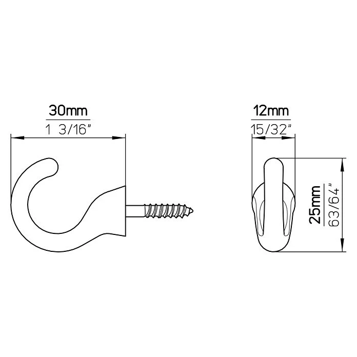 BAUHAUS Siro Garderobenhaken-Set H033-25A4V3 Inhalt: 3 Stk., L X B X H: 11,5 X 30 X 25 Mm 5 BAUHAUS Siro Garderobenhaken-Set H033-25A4V3 Inhalt: 3 Stk., L X B X H: 11,5 X 30 X 25 Mm – Bild 5