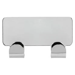 BAUHAUS Siro Hakenleiste 2178-72ZN1KV1S 72 X 16 Mm, Anzahl Haken: 2 Stk., Verchromt Poliert