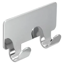 BAUHAUS Siro Hakenleiste 2178-72ZN1KV1S 72 X 16 Mm, Anzahl Haken: 2 Stk., Verchromt Poliert -BAUHAUS Shop 12 2371
