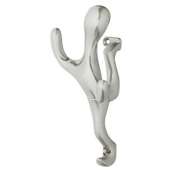 BAUHAUS Garderobenhaken Ausstattung: 3 Haken, Lochabstand: 128 Mm, Vernickelt Matt