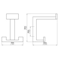 BAUHAUS Siro Garderobenhaken 2324/ZN1 L X B X H: 70 X 92 X 80 Mm, Anzahl Haken: 1 Stk., Farbe: Chrom -BAUHAUS Shop 12 2405