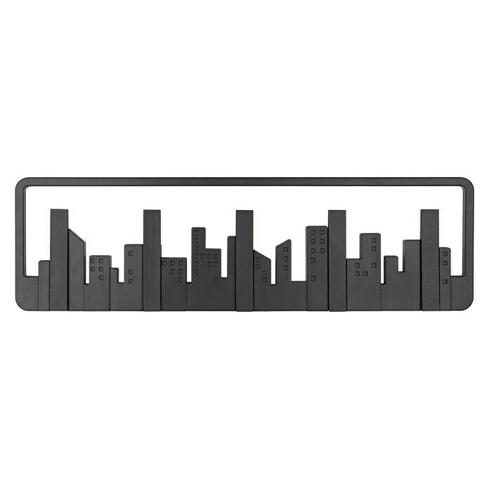 BAUHAUS Umbra Garderobenleiste Skyline L X B X H: 49,5 X 2,5 X 15,2 Cm, Anzahl Haken: 5 Stk., Schwarz 1 BAUHAUS Umbra Garderobenleiste Skyline L X B X H: 49,5 X 2,5 X 15,2 Cm, Anzahl Haken: 5 Stk., Schwarz