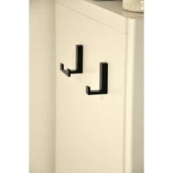 BAUHAUS Siro Garderobenhaken L X B X H: 15 X 61 X 40 Mm, Anzahl Haken: 1 Stk., Schwarz -BAUHAUS Shop 12 2464