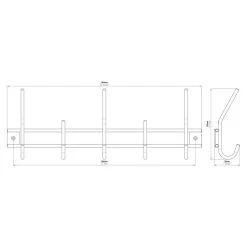 BAUHAUS Siro Garderobenleiste L X B X H: 380 X 150 X 50 Mm, Anzahl Haken: 5 Stk. -BAUHAUS Shop 12 2488