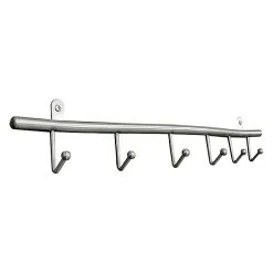 BAUHAUS Portaferm Wand- & Türgarderobenleiste Anzahl Haken: 6 Stk., Edelstahl, Grau -BAUHAUS Shop 12 2497