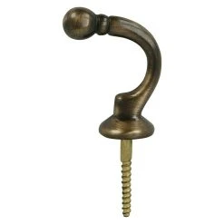 BAUHAUS Möbelhaken Länge: 38 Mm, Braun, Messing